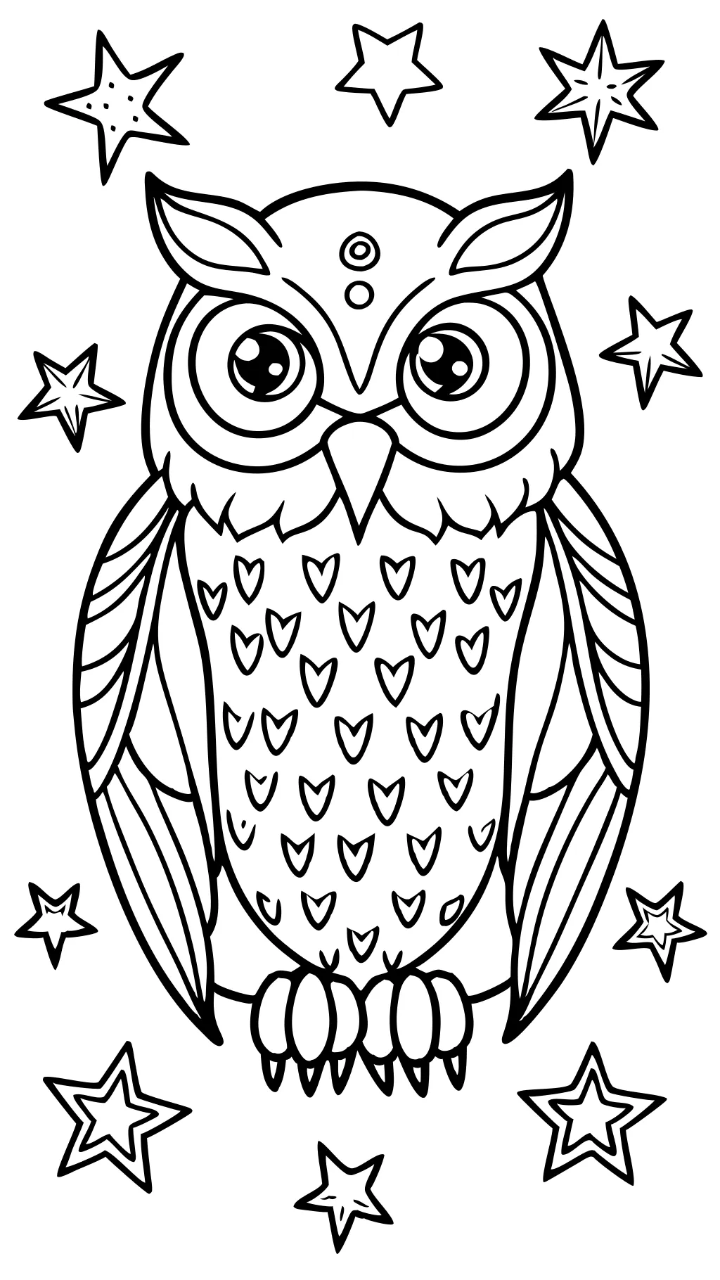 coloriage de hibou